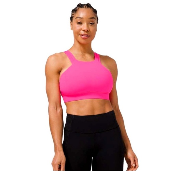 lululemon athletica Other - lululemon athletica Hot Pink High-Neck Sports Bra